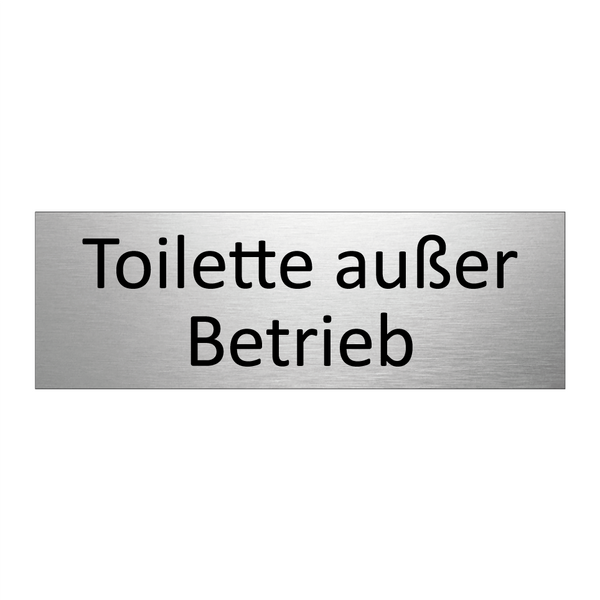 Toilette außer Betrieb