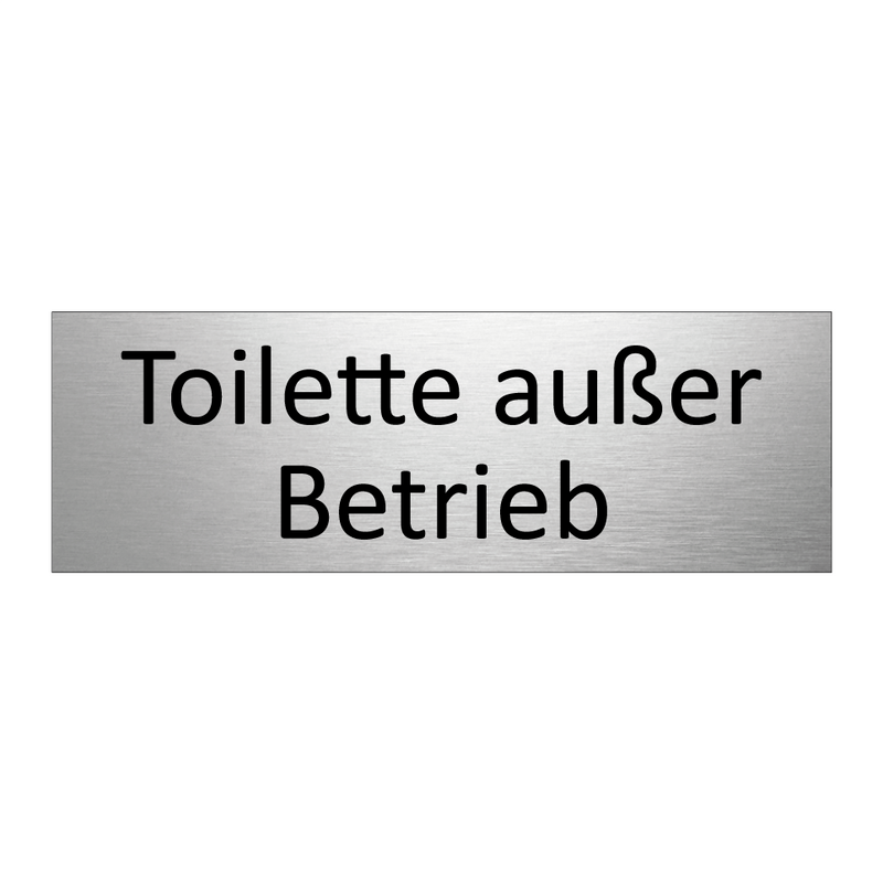 Toilette außer Betrieb