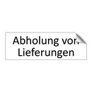 Abholung von Lieferungen