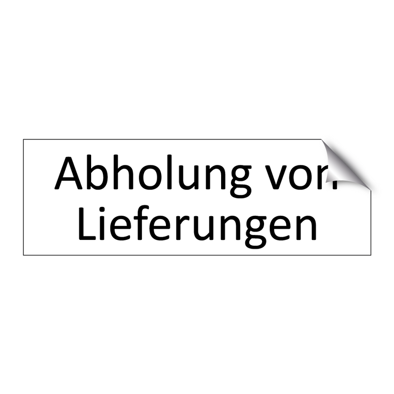 Abholung von Lieferungen