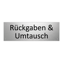 Rückgaben & Umtausch