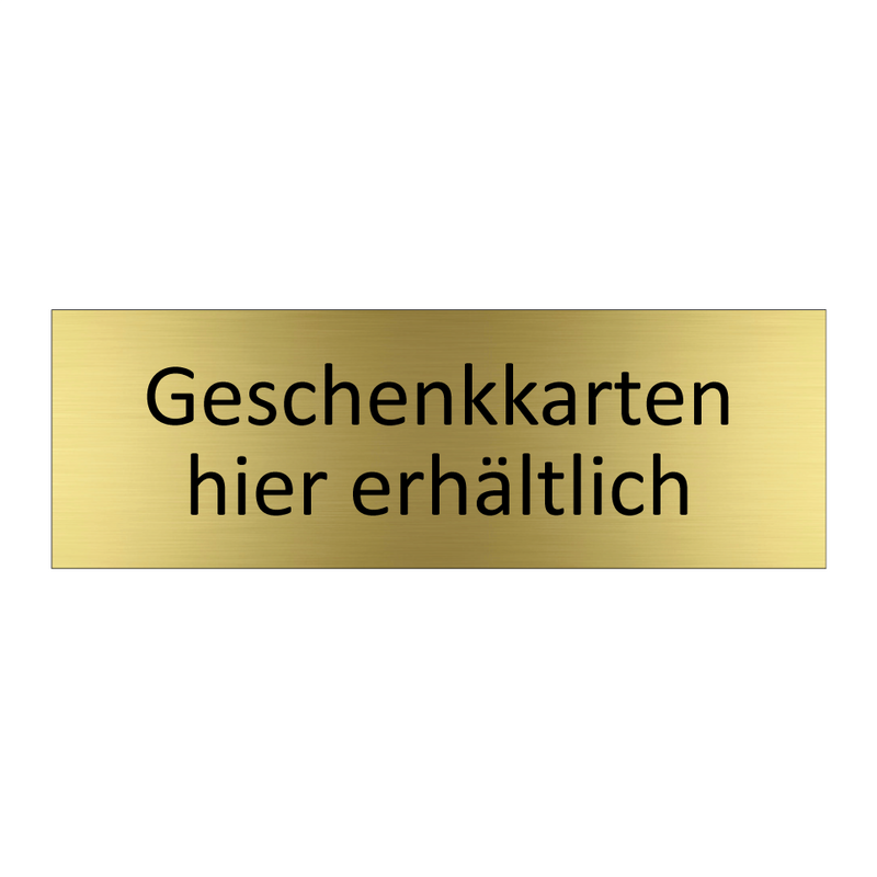 Geschenkkarten hier erhältlich