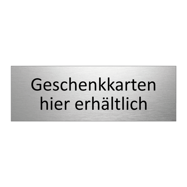 Geschenkkarten hier erhältlich
