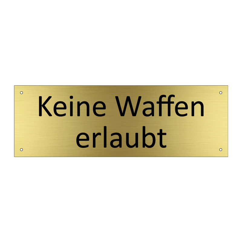 Keine Waffen erlaubt