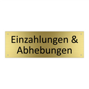 Einzahlungen & Abhebungen
