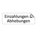 Einzahlungen & Abhebungen