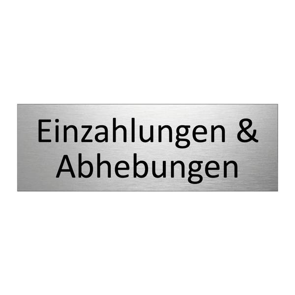 Einzahlungen & Abhebungen