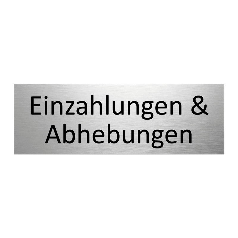Einzahlungen & Abhebungen