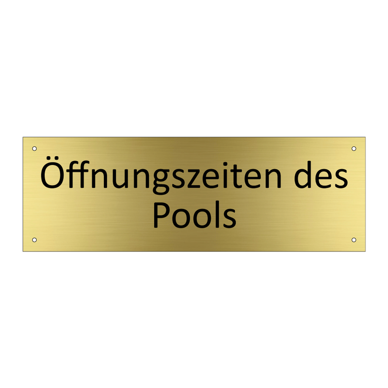Öffnungszeiten des Pools