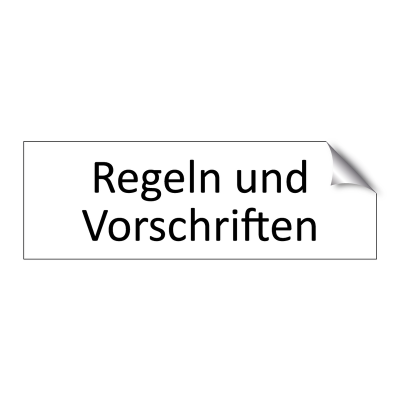 Regeln und Vorschriften
