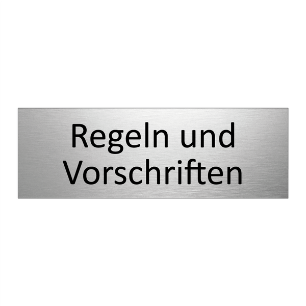 Regeln und Vorschriften
