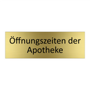 Öffnungszeiten der Apotheke