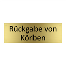 Rückgabe von Körben