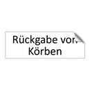 Rückgabe von Körben
