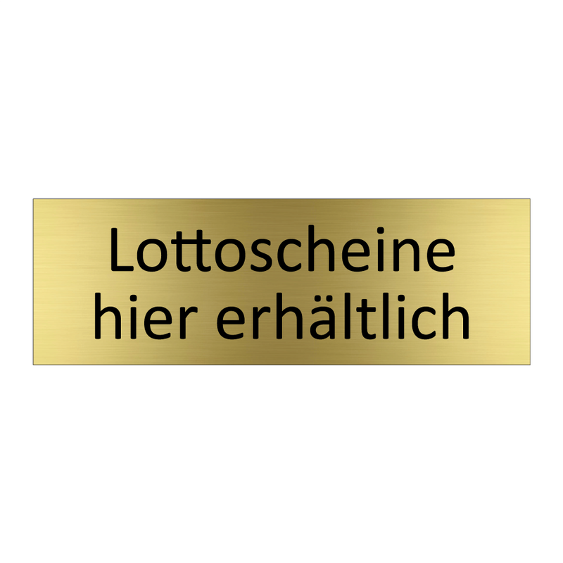 Lottoscheine hier erhältlich