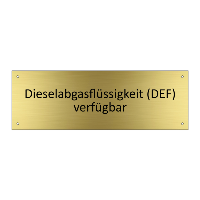 Dieselabgasflüssigkeit (DEF) verfügbar