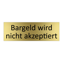 Bargeld wird nicht akzeptiert