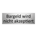 Bargeld wird nicht akzeptiert