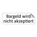 Bargeld wird nicht akzeptiert