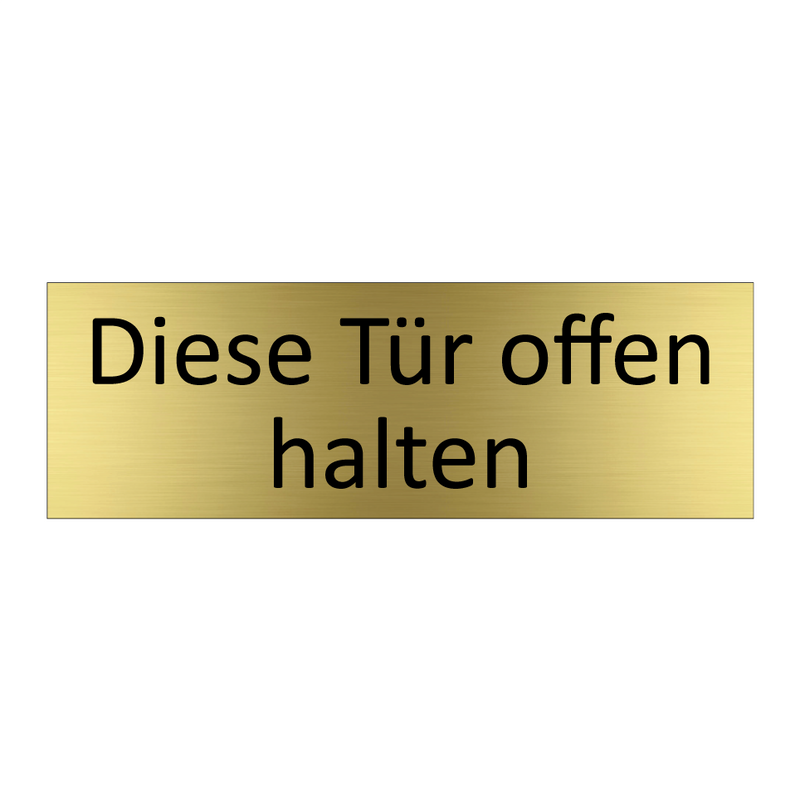 Diese Tür offen halten