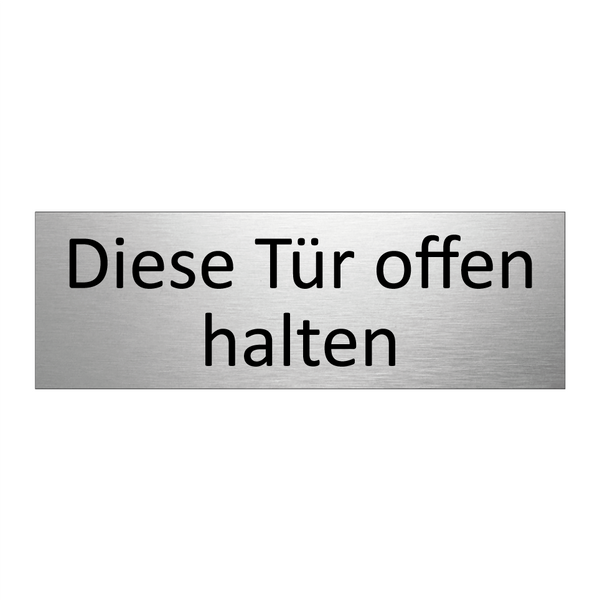 Diese Tür offen halten