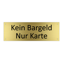 Kein Bargeld Nur Karte