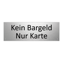 Kein Bargeld Nur Karte