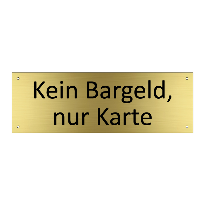 Kein Bargeld, nur Karte
