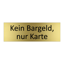 Kein Bargeld, nur Karte