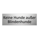Keine Hunde außer Blindenhunde