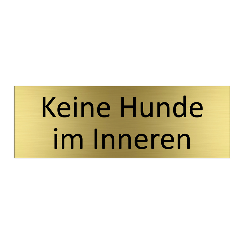 Keine Hunde im Inneren