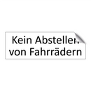 Kein Abstellen von Fahrrädern