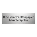 Bitte kein Toilettenpapier herunterspülen