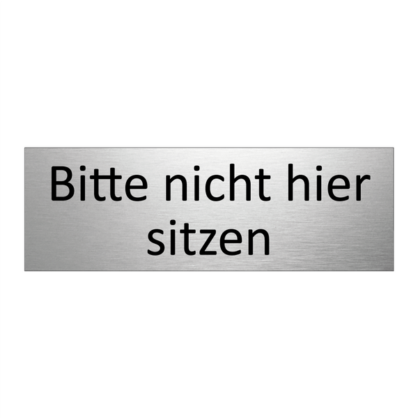 Bitte nicht hier sitzen