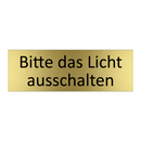 Bitte das Licht ausschalten