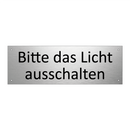 Bitte das Licht ausschalten