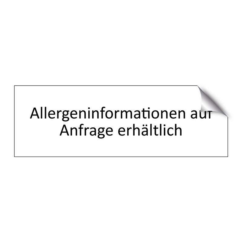 Allergeninformationen auf Anfrage erhältlich