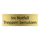 Im Notfall Treppen benutzen