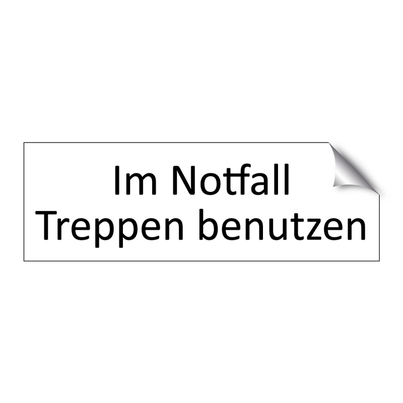 Im Notfall Treppen benutzen