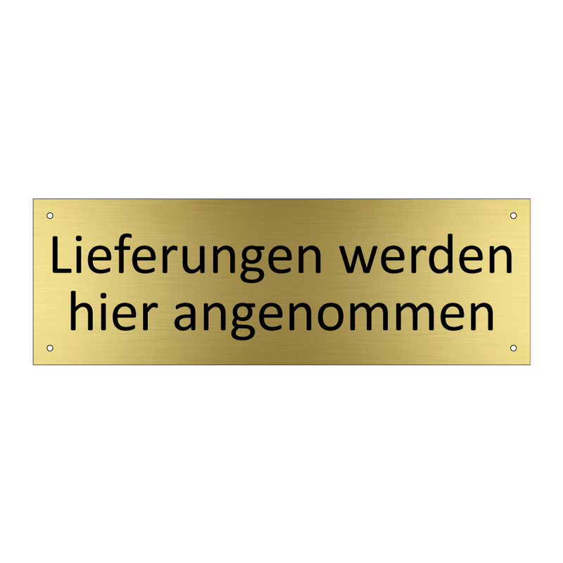 Lieferungen werden hier angenommen