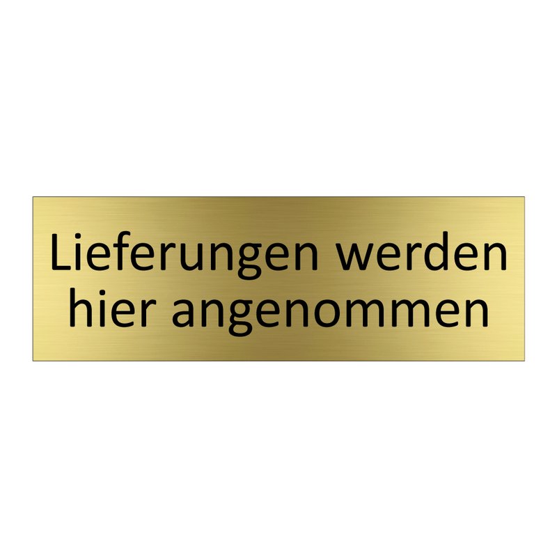 Lieferungen werden hier angenommen