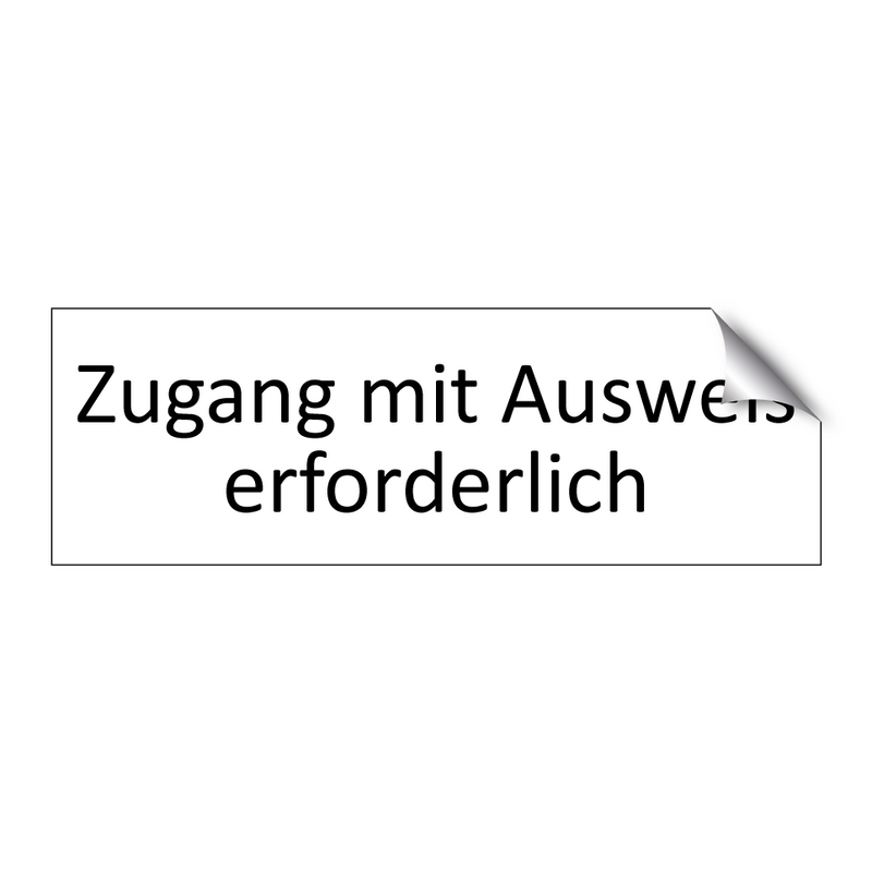 Zugang mit Ausweis erforderlich