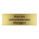 Büro des stellvertretenden Managers