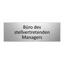 Büro des stellvertretenden Managers