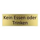 Kein Essen oder Trinken