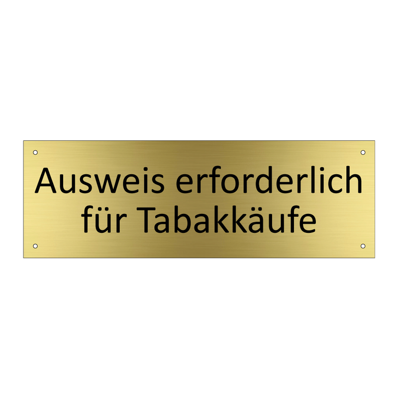 Ausweis erforderlich für Tabakkäufe