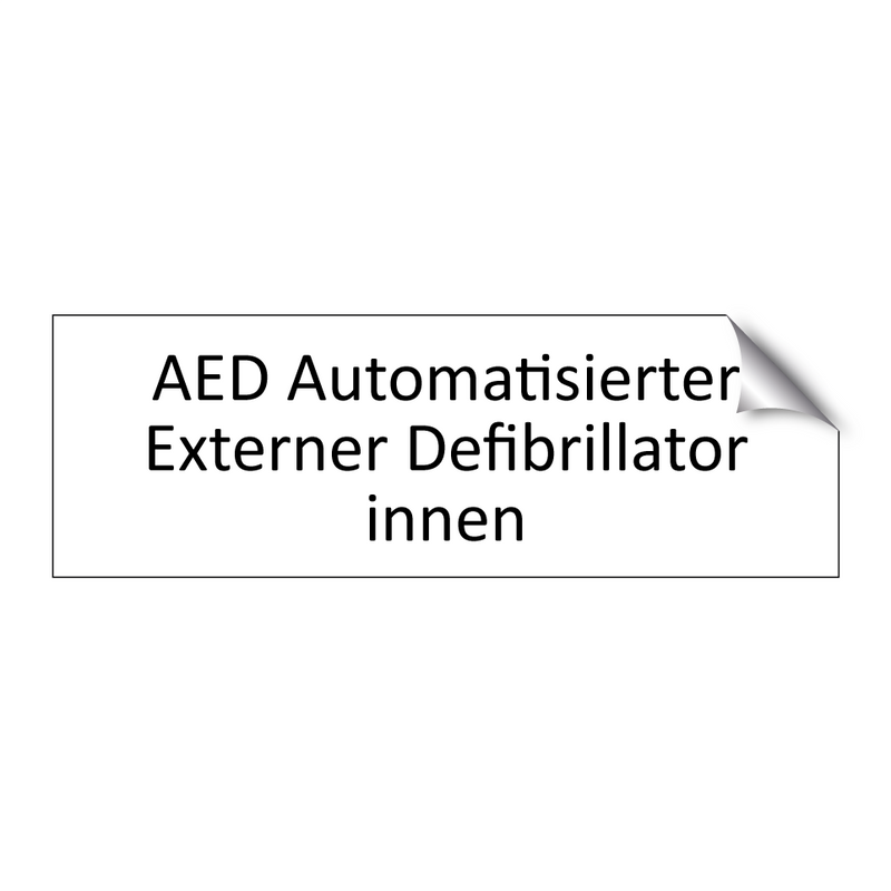 AED Automatisierter Externer Defibrillator innen