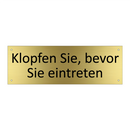 Klopfen Sie, bevor Sie eintreten