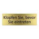 Klopfen Sie, bevor Sie eintreten