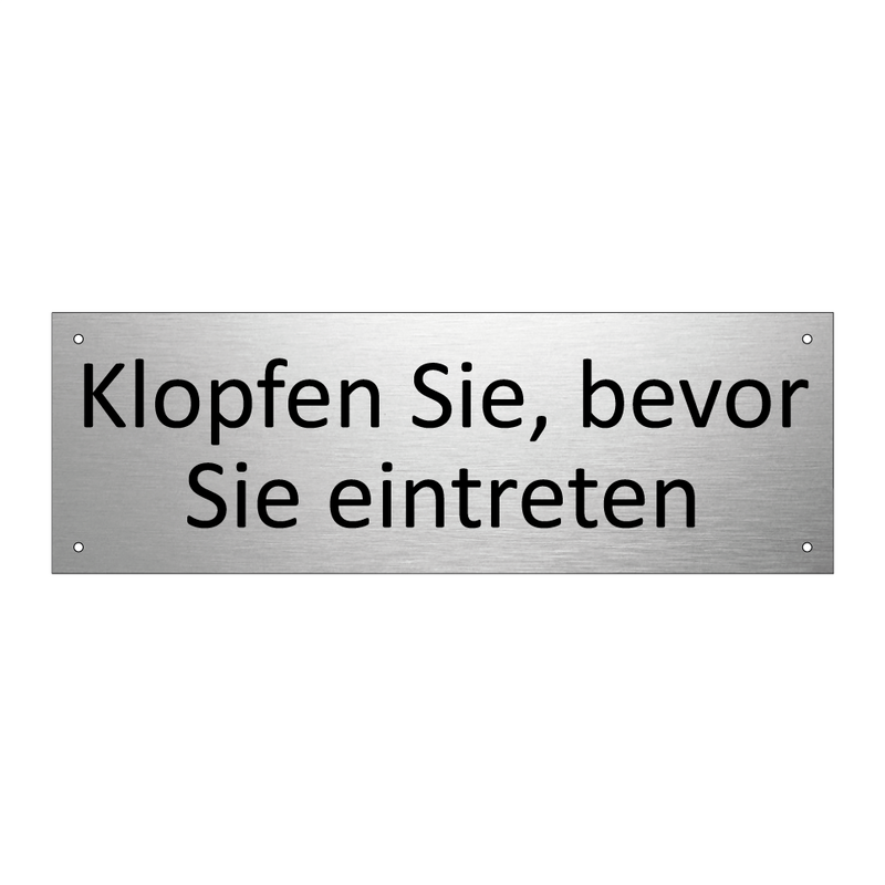 Klopfen Sie, bevor Sie eintreten